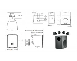 Акустическая система JBL с сабвуфером 4 динамика | Чёрный цвет